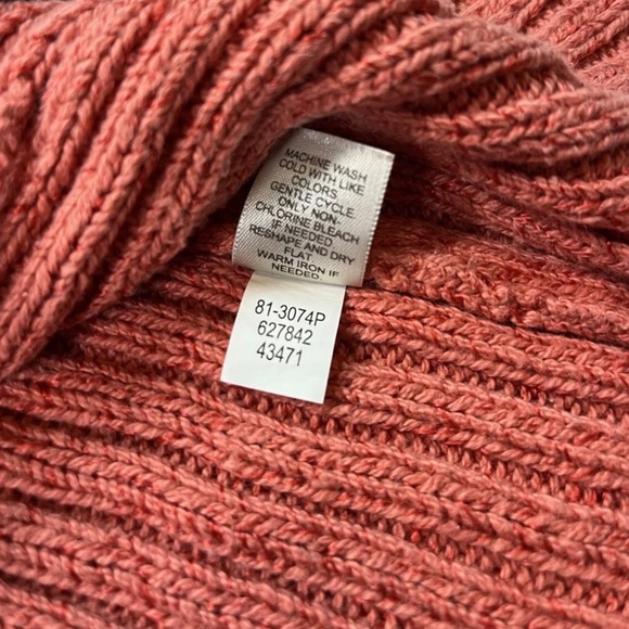 J. Jill Button Knit Cardigan Sweater Cotton Blend Pockets Ribbed Size XS Pink - Picture 5 of 9